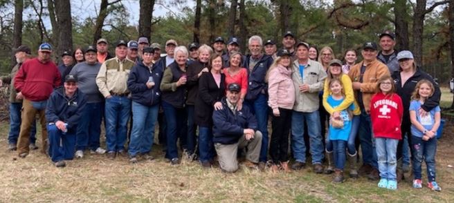 Friends of Hunter Wilcox attending the dedication of the Memorial Trophy in his honor